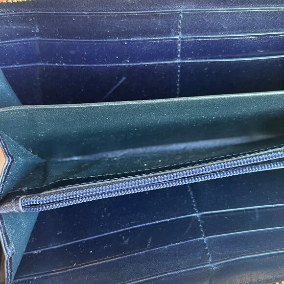 GUCCI GG Imprime Wallet Blue Canvas Wallet - Picture 5 of 13